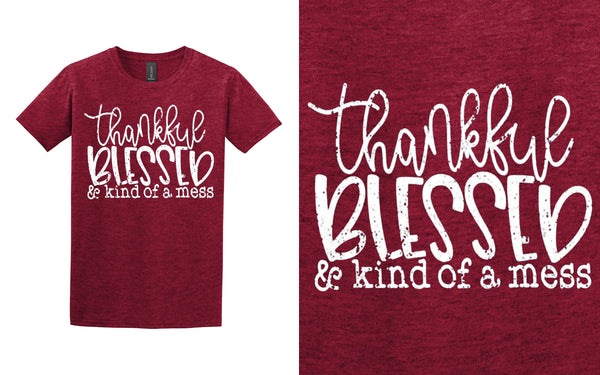 Thankful, Blessed, and Kind of a Mess T-Shirt